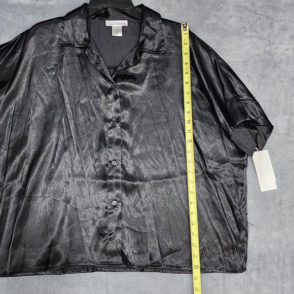 Linea Donatella Satin Pajamas Set Button-Front‎ Size Medium - Picture 10 of 10